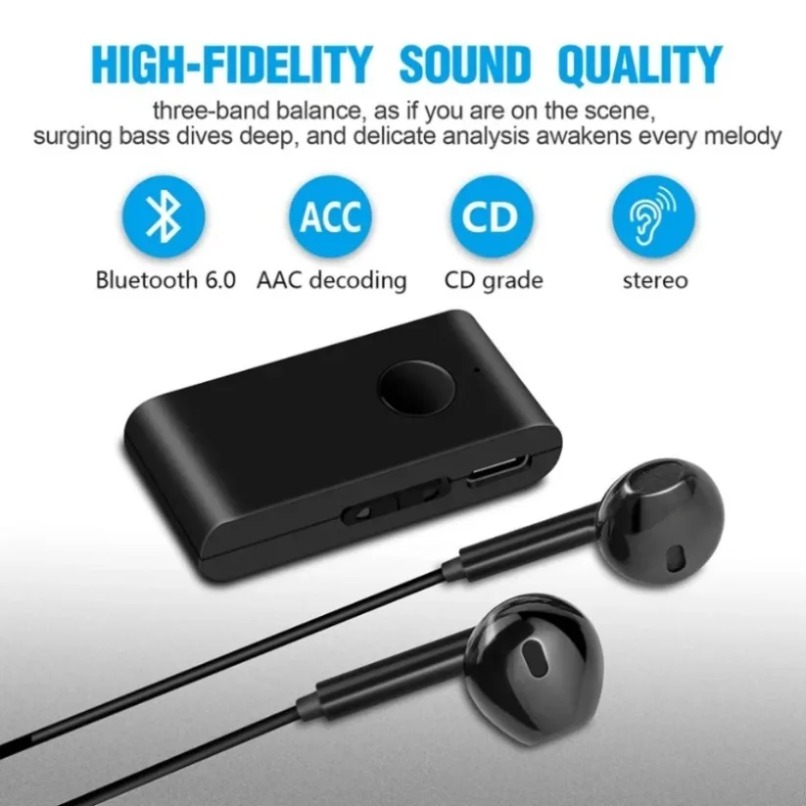 Bluetooth Adapter Receiver - 블루투스 5.0 오디오 리시버(인이어 이어폰 포함)