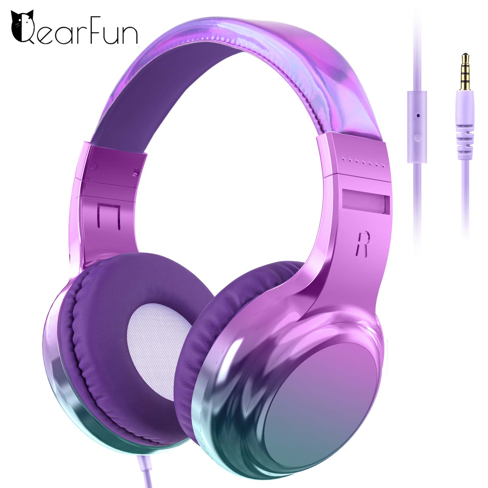 그라디언트 쿨 키즈 헤드폰 소녀용 유선 헤드폰(마이크  - Gaming Headset Rgb 리뷰 및 가격